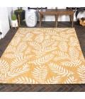 SANTA MONICA Area Rug Nevis Palm Frond Yellow/Cream 8 ft. x 10 ft. Indoor/Outdoor Area Rug