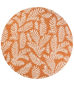 Jonathany Santa Monica SMB119E Orange/Cream Area Rug 5 ft. 3 in. X 5 ft. 3 in. Round