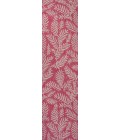 SANTA MONICA Area Rug Nevis Palm Frond Fuchsia/Light Gray 2 ft. x 10 ft. Indoor/Outdoor Runner Rug