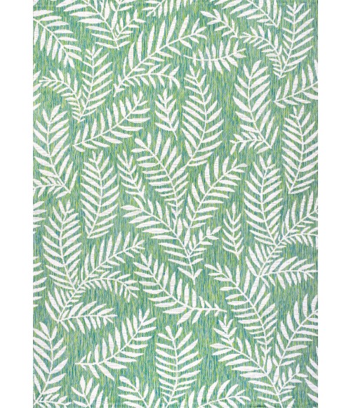 SANTA MONICA Area Rug Nevis Palm Frond Cream/Green 3 ft. x 5 ft. Indoor/Outdoor Area Rug
