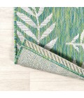 SANTA MONICA Area Rug Nevis Palm Frond Cream/Green 2 ft. x 10 ft. Indoor/Outdoor Runner Rug