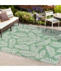 SANTA MONICA Area Rug Nevis Palm Frond Cream/Green 3 ft. x 5 ft. Indoor/Outdoor Area Rug