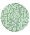 Nevis Palm Frond Cream/Green 5' Round Indoor/Outdoor Area Rug
