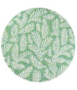 Jonathany Santa Monica SMB119G Cream/Green Area Rug 5 ft. 3 in. X 5 ft. 3 in. Round