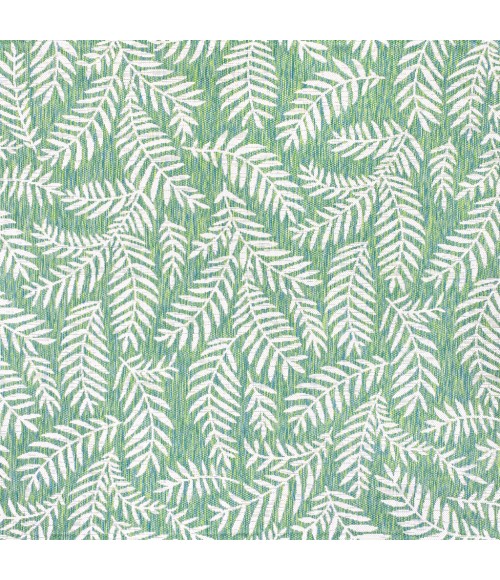 Nevis Palm Frond Cream/Green 5' Square Indoor/Outdoor Area Rug