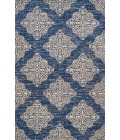 SANTA MONICA Area Rug Tuscany Ornate Medallions Navy/Beige 8 ft. x 10 ft. Indoor/Outdoor Area Rug
