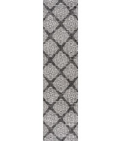 Jonathany Santa Monica SMB121B Black/Ivory Area Rug 2 ft. 2 in. X 8 ft. Runner
