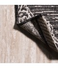 SANTA MONICA Area Rug Tuscany Ornate Medallions Black/Ivory 2 ft. x 8 ft. Indoor/Outdoor Runner Rug