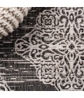 SANTA MONICA Area Rug Tuscany Ornate Medallions Black/Ivory 2 ft. x 8 ft. Indoor/Outdoor Runner Rug