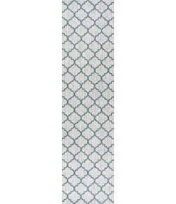 Jonathany Santa Monica SMB122B Gray/Teal Area Rug 2 ft. 2 in. X 8 ft. Runner