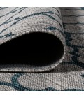 SANTA MONICA Area Rug Arabesque Ogee Trellis Gray/Teal 2 ft. x 8 ft. Indoor/Outdoor Runner Rug
