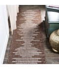 Zolak Berber Stripe Geometric Brown/Beige 2 ft. x 10 ft. Indoor/Outdoor Runner Rug