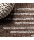 Zolak Berber Stripe Geometric Brown/Beige 2 ft. x 10 ft. Indoor/Outdoor Runner Rug