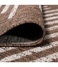 Zolak Berber Stripe Geometric Brown/Beige 2 ft. x 10 ft. Indoor/Outdoor Runner Rug