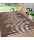 Zolak Berber Stripe Geometric Brown/Beige 3 ft. x 5 ft. Indoor/Outdoor Area Rug
