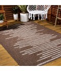Zolak Berber Stripe Geometric Brown/Beige 3 ft. x 5 ft. Indoor/Outdoor Area Rug