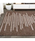 Zolak Berber Stripe Geometric Brown/Beige 3 ft. x 5 ft. Indoor/Outdoor Area Rug