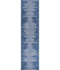 SANTA MONICA Area Rug Zolak Berber Stripe Geometric Blue/Ivory 2 ft. x 10 ft. Indoor/Outdoor Runner Rug