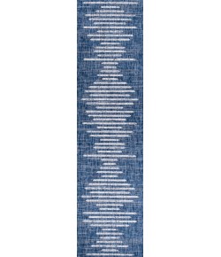 Jonathany Santa Monica SMB124C Blue/Ivory Area Rug 2 ft. 2 in. X 8 ft. Runner