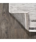SANTA MONICA Area Rug Zolak Berber Stripe Geometric Ivory/Black 2 ft. x 8 ft. Indoor/Outdoor Runner Rug