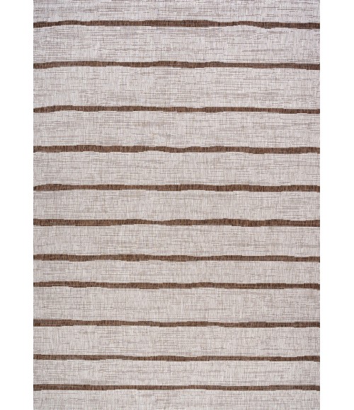 Colonia Berber Stripe Beige/Brown 8 ft. x 10 ft. Indoor/Outdoor Area Rug