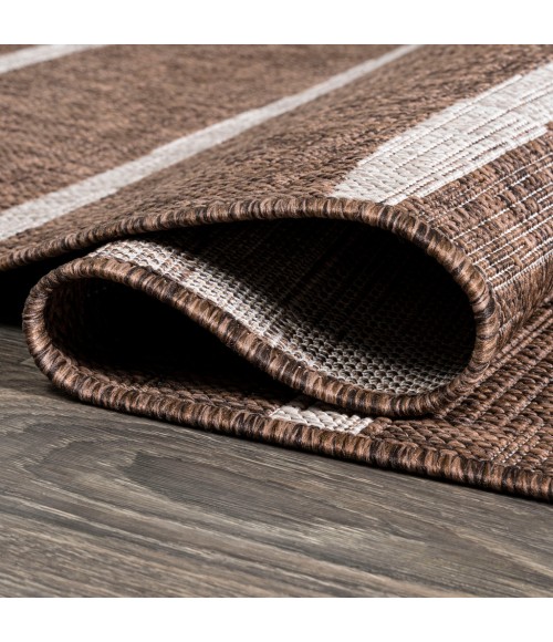 Colonia Berber Stripe Brown/Beige 2 ft. x 10 ft. Indoor/Outdoor Runner Rug