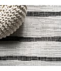 Colonia Berber Stripe Ivory/Black 8 ft. x 10 ft. Indoor/Outdoor Area Rug