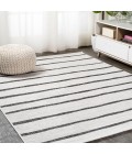 Colonia Berber Stripe Ivory/Black 8 ft. x 10 ft. Indoor/Outdoor Area Rug