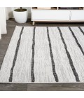 Colonia Berber Stripe Ivory/Black 8 ft. x 10 ft. Indoor/Outdoor Area Rug