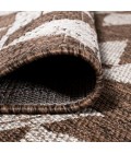 SANTA MONICA Area Rug Andratx Modern Tribal Geometric Brown/Beige 2 ft. x 10 ft. Indoor/Outdoor Runner Rug