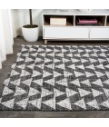 SANTA MONICA Area Rug Andratx Modern Tribal Geometric Black/Ivory 8 ft. x 10 ft. Indoor/Outdoor Area Rug