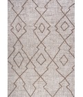 SANTA MONICA Area Rug Carwa Tribal Diamond Trellis Beige/Brown 4 ft. x 6 ft. Indoor/Outdoor Area Rug