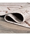 SANTA MONICA Area Rug Carwa Tribal Diamond Trellis Beige/Brown 2 ft. x 10 ft. Indoor/Outdoor Runner Rug