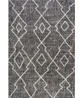SANTA MONICA Area Rug Carwa Tribal Diamond Trellis Black/Ivory 4 ft. x 6 ft. Indoor/Outdoor Area Rug