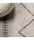 SANTA MONICA Area Rug Derya Tribal Diamond Trellis Beige/Brown 2 ft. x 10 ft. Indoor/Outdoor Runner Rug