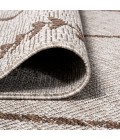 SANTA MONICA Area Rug Derya Tribal Diamond Trellis Beige/Brown 2 ft. x 10 ft. Indoor/Outdoor Runner Rug