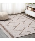 Derya Tribal Diamond Trellis Beige/Brown 8 ft. x 10 ft. Indoor/Outdoor Area Rug