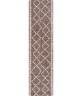 SANTA MONICA Area Rug Derya Tribal Diamond Trellis Brown/Beige 2 ft. x 8 ft. Indoor/Outdoor Runner Rug