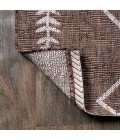 SANTA MONICA Area Rug Derya Tribal Diamond Trellis Brown/Beige 8 ft. x 10 ft. Indoor/Outdoor Area Rug