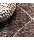 SANTA MONICA Area Rug Derya Tribal Diamond Trellis Brown/Beige 8 ft. x 10 ft. Indoor/Outdoor Area Rug