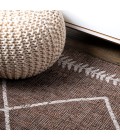SANTA MONICA Area Rug Derya Tribal Diamond Trellis Brown/Beige 8 ft. x 10 ft. Indoor/Outdoor Area Rug