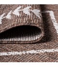 SANTA MONICA Area Rug Derya Tribal Diamond Trellis Brown/Beige 2 ft. x 8 ft. Indoor/Outdoor Runner Rug