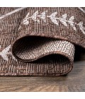 SANTA MONICA Area Rug Derya Tribal Diamond Trellis Brown/Beige 2 ft. x 8 ft. Indoor/Outdoor Runner Rug