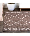 SANTA MONICA Area Rug Derya Tribal Diamond Trellis Brown/Beige 8 ft. x 10 ft. Indoor/Outdoor Area Rug