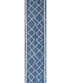 Jonathany Santa Monica SMB129C Blue/Ivory Area Rug 2 ft. 2 in. X 10 ft. Runner
