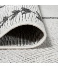 SANTA MONICA Area Rug Derya Tribal Diamond Trellis Ivory/Black 2 ft. x 8 ft. Indoor/Outdoor Runner Rug