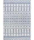 Kafel Tribal Bohemian Ivory/Blue 3 ft. x 5 ft. Indoor/Outdoor Area Rug