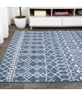 Kafel Tribal Bohemian Blue/Ivory 4 ft. x 6 ft. Indoor/Outdoor Area Rug