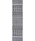 SANTA MONICA Area Rug Kafel Tribal Bohemian Black/Ivory 2 ft. x 10 ft. Indoor/Outdoor Runner Rug