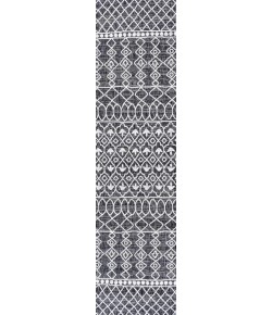 Jonathany Santa Monica SMB130F Black/Ivory Area Rug 2 ft. 2 in. X 10 ft. Runner